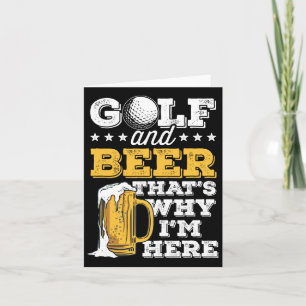 Golf And Beer Joke Dad Funny Father's Day Drinking Card