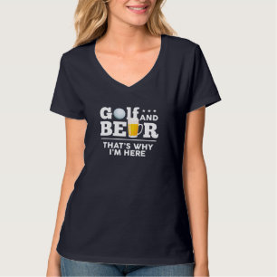 Golf and Beer Joke Dad Funny Fathers Day Drinking T-Shirt