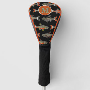 Golf and Fishing Brook Trout Orange Gray Black Head Cover