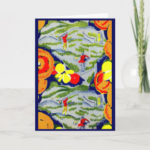 golf and flowers card