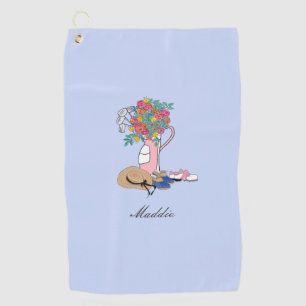 Golf and Gardening Personalised Ladies Towel
