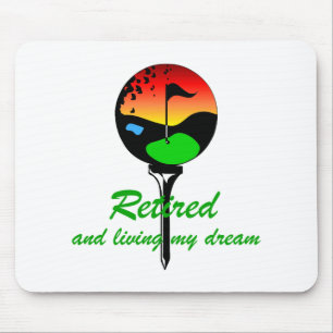 Golf and retirement mouse pad