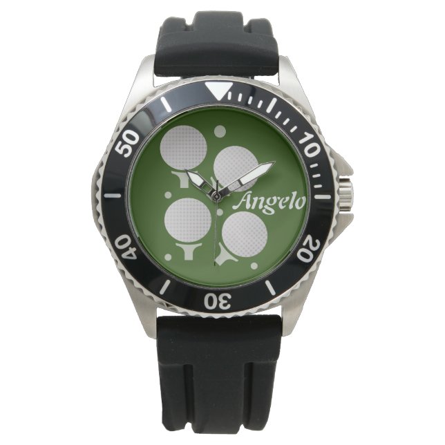 Golf and Tee Gradient Ball Mens Gift Watch (Front)