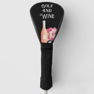 Golf and wine for golfer golf head cover