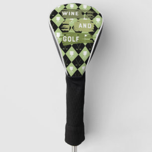 Golf and wine for golfer  golf head cover