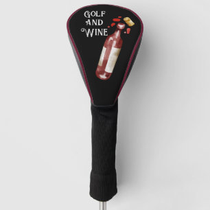 Golf and wine for golfer golf head cover