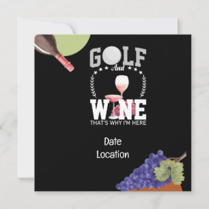 Golf and wine pairing party for golfer save the date