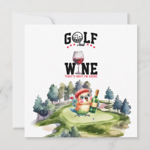 Golf and wine paring party for golfer save the date