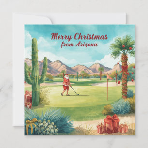 Golf Arizona Christmas Greeting Holiday Card