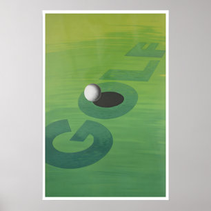 Golf Art Sports Poster Golfer Print Office