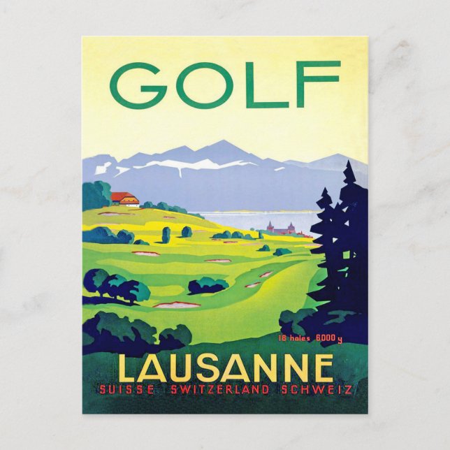 Golf at Lousanne, Switzerland Postcard (Front)