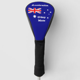 Golf Australia Flag & G'day Mate /Golf Clubs Cover