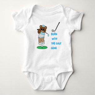 Golf baby boy Born with the golf gene  Baby Bodysuit