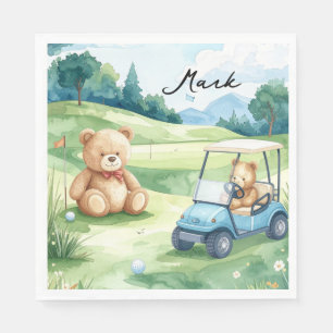 Golf Baby Boy on putting green Napkin