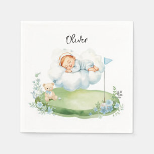 Golf Baby Boy on putting green  Napkin