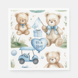 Golf Baby Boy on putting green  Napkin