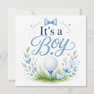 Golf Baby Boy themed Card 