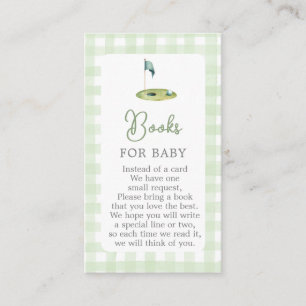 Golf Baby Shower Books for Baby Card