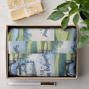 Golf Baby Shower boy Blue themed Wrapping Paper