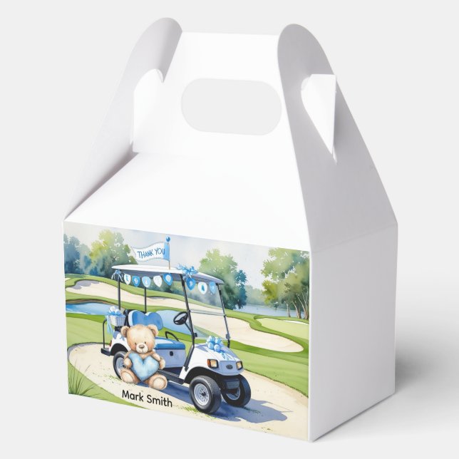 Golf Baby shower Boy  Favour Box (Back)