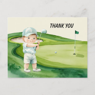 Golf Baby Shower Boy themed Postcard