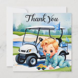 Golf Baby Shower Boy themed Thank You Card