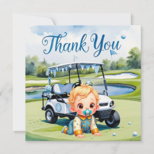 Golf Baby Shower Boy themed Thank You Card