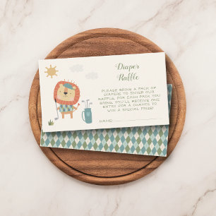 Golf Baby Shower Diaper Raffle Little Putter Enclosure Card