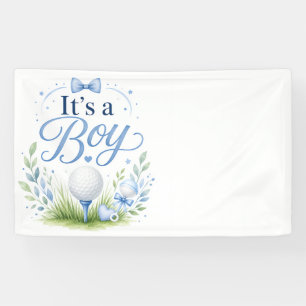 Golf Baby Shower for boy with golf ball Banner