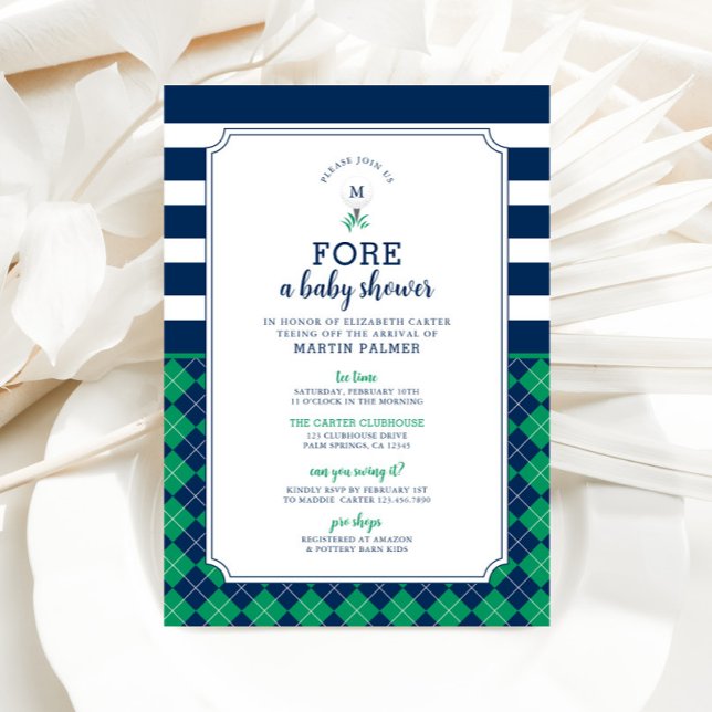 Golf Baby Shower Invitation (Golf Baby Shower Invite)