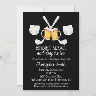 Golf Baby Shower Invitation 