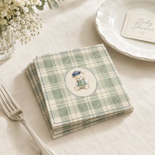 Golf Baby Shower, New to the Club Teddy Bear Napkin