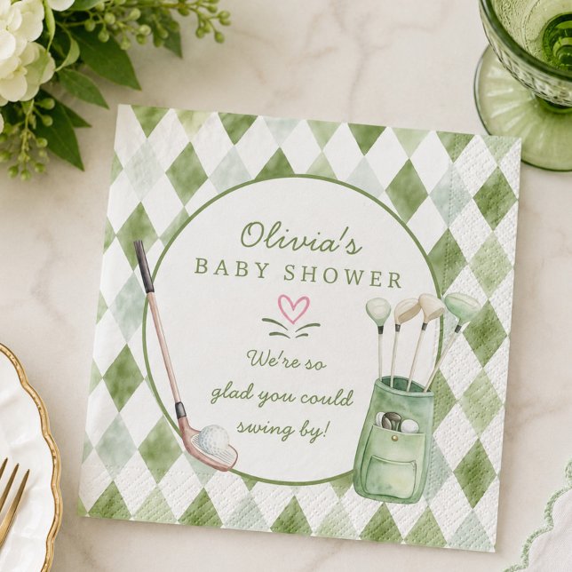 Golf Baby Shower Paper Napkin (Creator Uploaded)