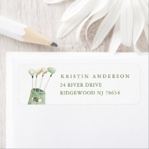 Golf Baby Shower Return Address Label