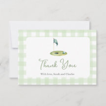 Golf Baby Shower Thank You Card