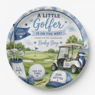 Golf Baby Shower themed on golf course for boy  Paper Plate