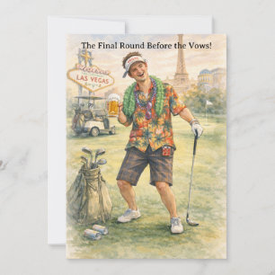 Golf Bachelor Party Celebration Invitation