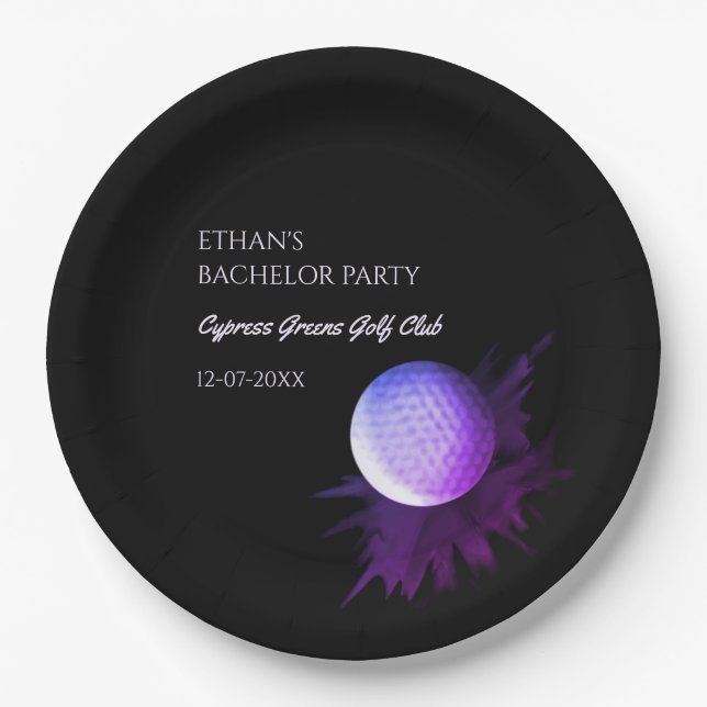 Golf Bachelor Party - Golfing trip Classic Golfer Paper Plate (Front)