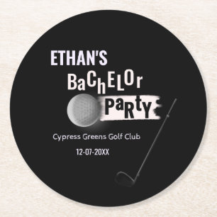 Golf Bachelor Party - Golfing trip Classic Golfer Round Paper Coaster