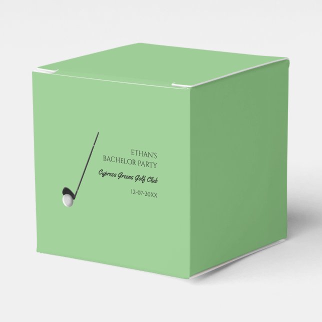 Golf Bachelor Party - Golfing trip Classic Stylish Favour Box (Front Side)