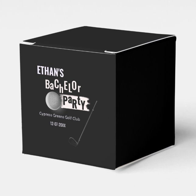 Golf Bachelor Party - Golfing trip Classic Stylish Favour Box (Front Side)