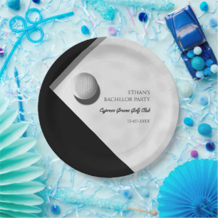 Golf Bachelor Party - Golfing trip Classic Stylish Paper Plate