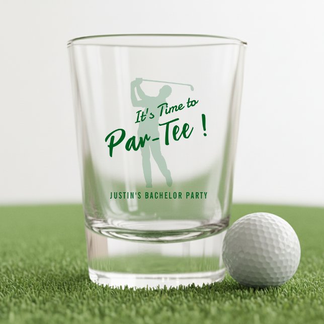 Golf Bachelor Party It's Time to Par-Tee Shot Glass (Creator Uploaded)