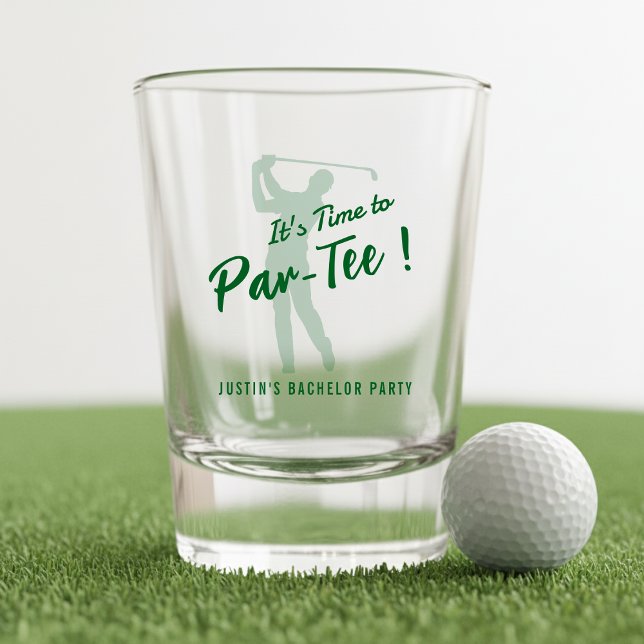 Golf Bachelor Party It's Time to Par-Tee Shot Glass (Creator Uploaded)