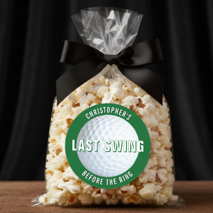 Golf Bachelor Party Last Swing Before the Ring Classic Round Sticker