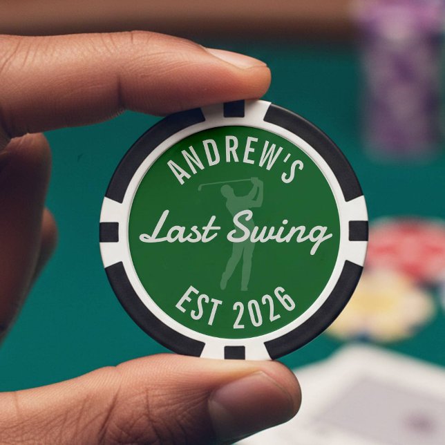 Golf Bachelor Party Last Swing Before the Ring Poker Chips (Creator Uploaded)