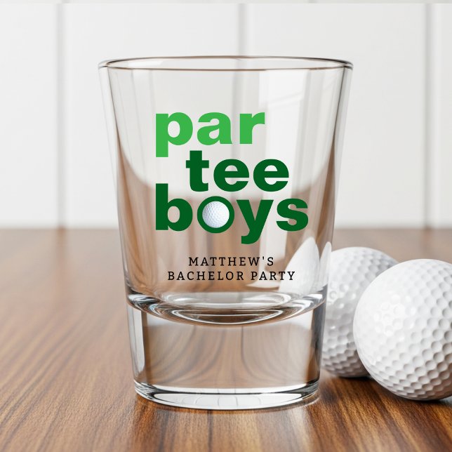 Golf Bachelor Party Par Tee Boys White Shot Glass (Golf Bachelor Party Par Tee Boys White Shot Glass
)