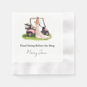 Golf Bachelorette Par-Tee party Napkin