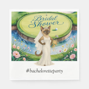 Golf BACHELORETTE party for Cat Lovers Napkin