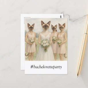 Golf BACHELORETTE party for Cat Lovers Postcard